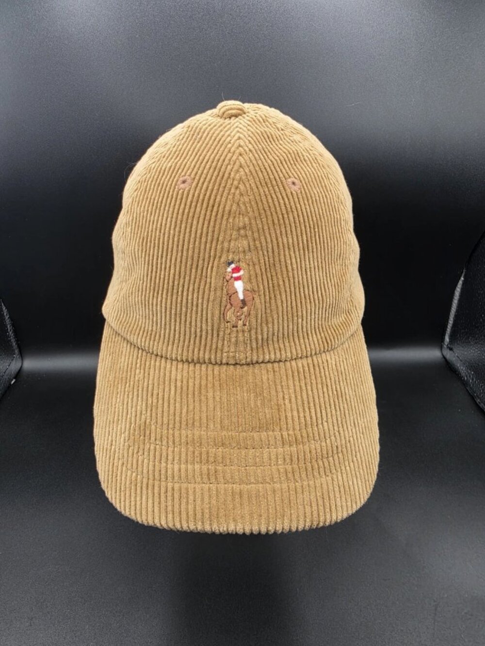 Polo Ralph Lauren Men's Corduroy Ball Cap Camel Brown, Adjustable fit NWOT